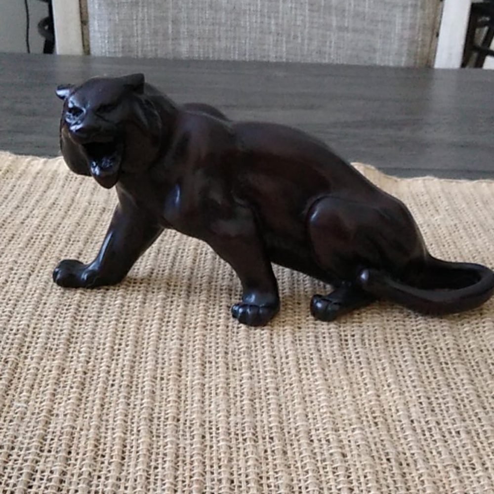 Black tiger office decor 9 inches long